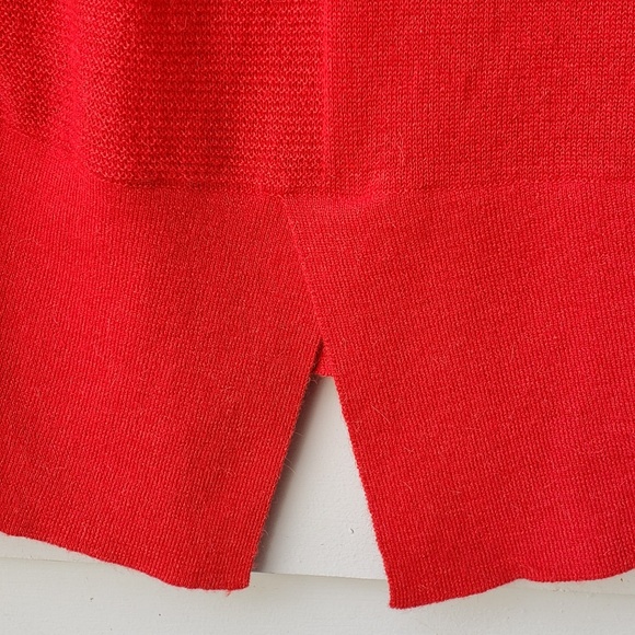 Lafayette 148 Asymmetrical Red/Orange Sweater - S - Picture 4 of 8